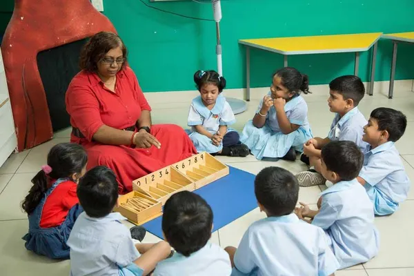 Students engaged in classroom activities